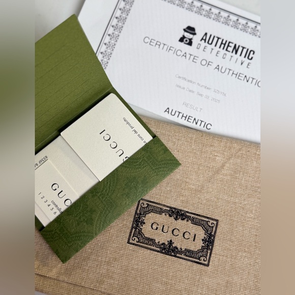 GUCCI GG Marmont Zip Around Wallet w/ Bamboo in Teal ~ NWT & COA - Picture 10 of 15